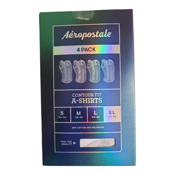 AEROPOSTALE Men's Tank Tops Undershirts Contour Fit 4 Pack - Picture 4 of 10